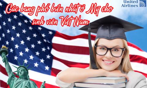 Các bang phổ biến nhất ở Mỹ cho sinh viên Việt Nam