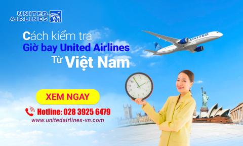 Cách tra cứu giờ bay United Airlines từ Việt Nam