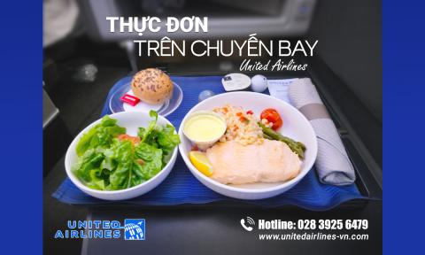 Thông tin thực đơn trên chuyến bay United Airlines
