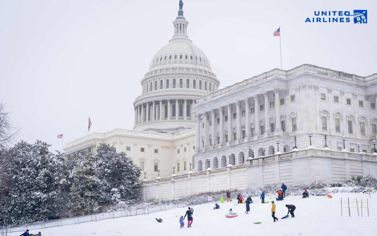 Tuyết phủ trắng tại Washington DC