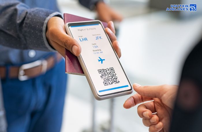 Sử dụng boarding pass hãng United Airlines