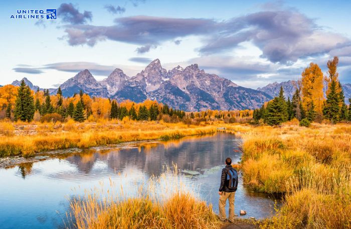 Cảnh quan mùa thu Yellowstone