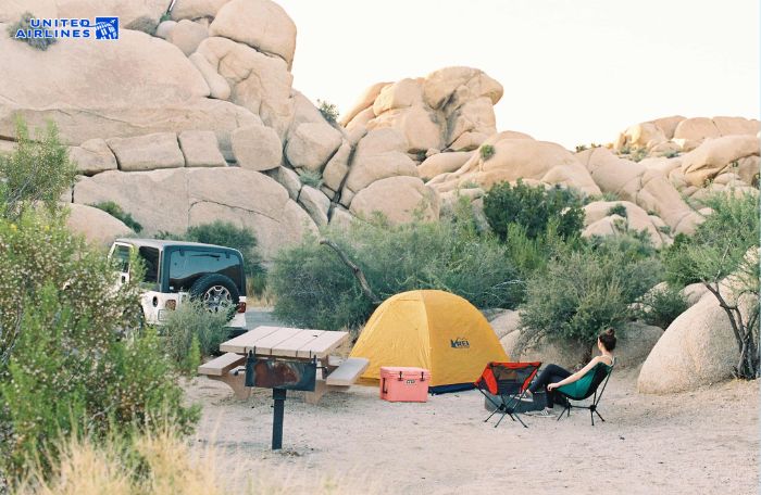 Cắm trại tại công viên quốc gia Joshua Tree