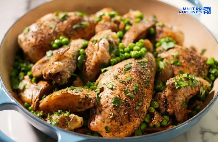 Món Chicken Vesuvio hấp dẫn 