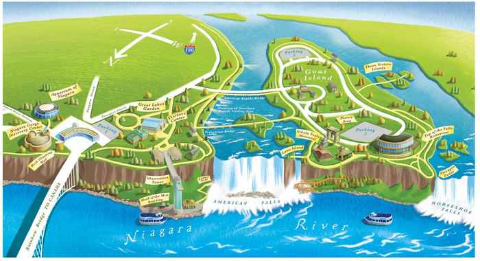 Bản đồ thác Niagara