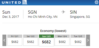 Vé máy bay đi Singapore tháng 12.2017