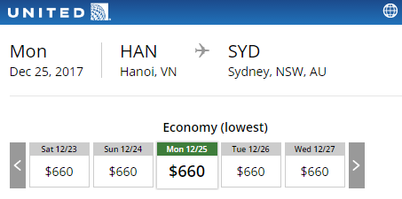 Thông tin giá vé Hà Nội – Sydney tháng 12.2017