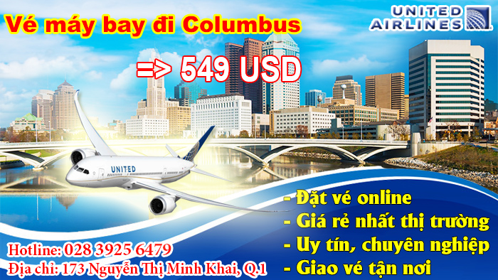 Vé máy bay đi Columbus giá rẻ Vé máy bay đi Columbus giá rẻ